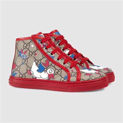 girls gucci high top white shose|Gucci kids shoes.